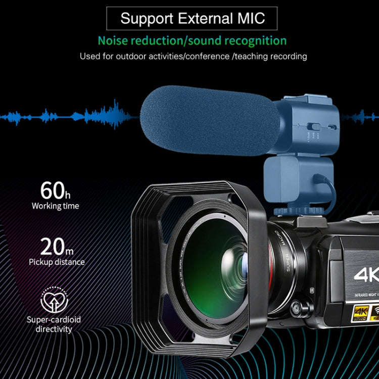 ORDRO AC3 3.1 inch IPS Screen 4K Full HD 13MP Night Vision WiFi Live Camcorder DV Digital Camera,...