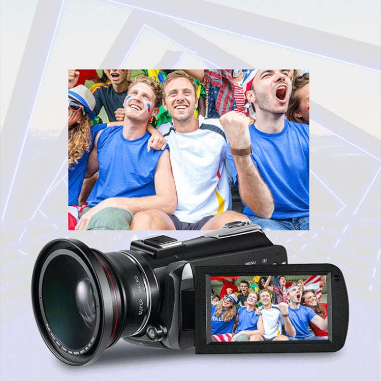 ORDRO AC5 4K HD Night Vision WiFi 12X Optical Zoom Digital Video DV Camera Camcorder, Style:Stand...