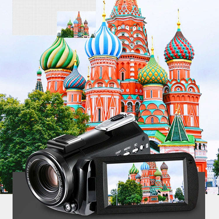 ORDRO AC5 4K HD Night Vision WiFi 12X Optical Zoom Digital Video DV Camera Camcorder, Style:Stand...