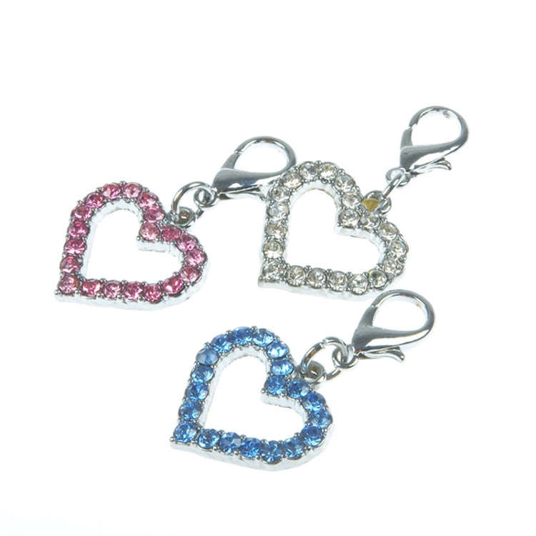 Pet Supplies Pearl Necklace Pet Collars Cat and Dog Accessories, Size:L(Lake Blue)