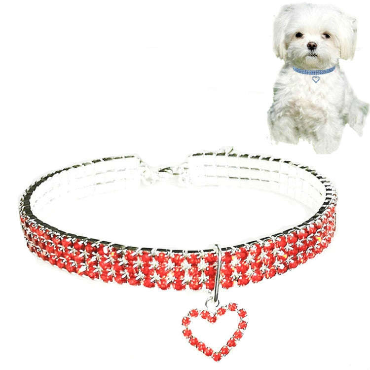 Pet Supplies Elastic Love Cats And Dogs Accessories Pet Collars, Size:S(Red)