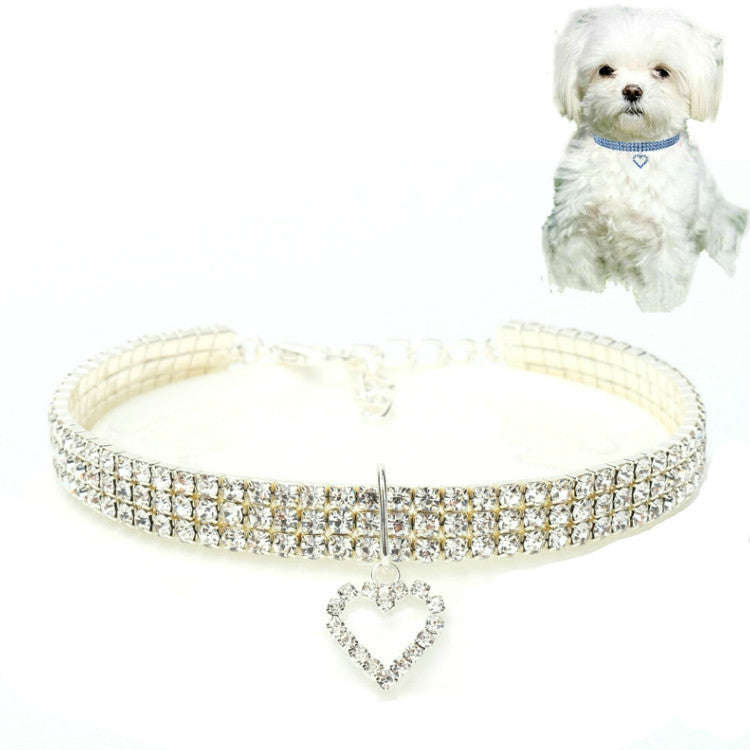 Pet Supplies Elastic Love Cats And Dogs Accessories Pet Collars, Size:S(White)