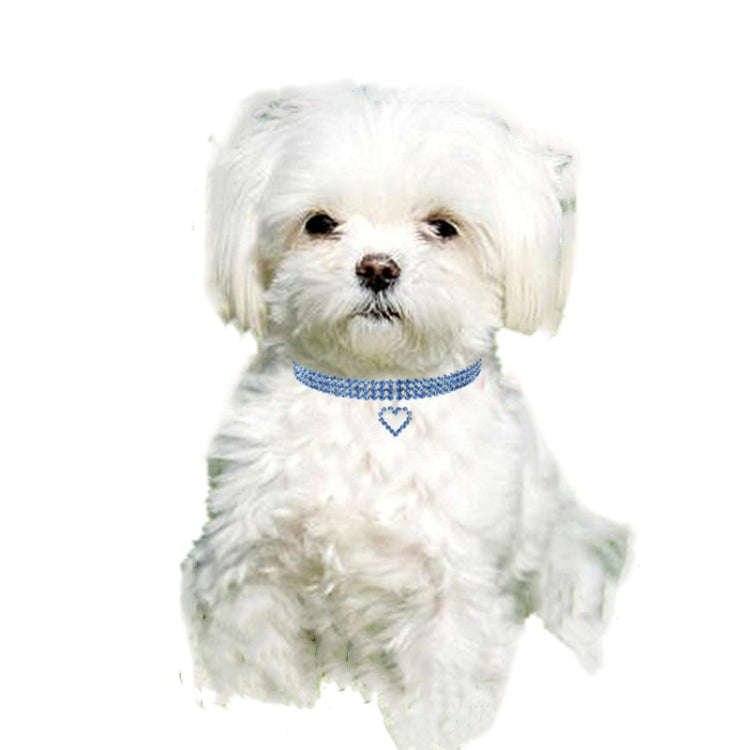 Pet Supplies Elastic Love Cats And Dogs Accessories Pet Collars, Size:S(White)