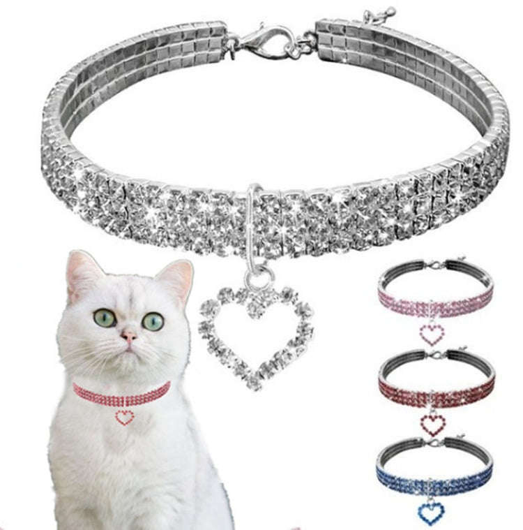 Pet Supplies Elastic Love Cats And Dogs Accessories Pet Collars, Size:S(White)