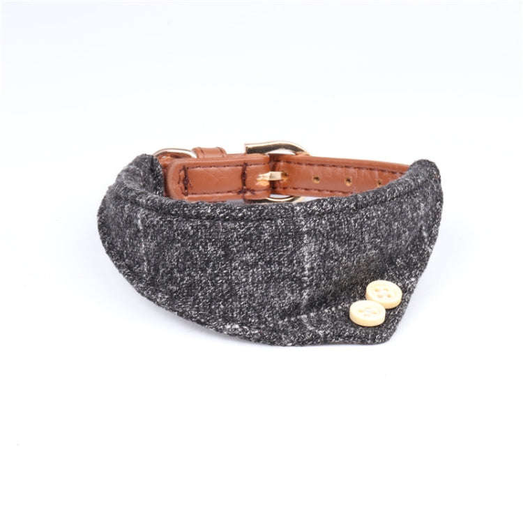 Dog Collars Pet PU Triangle Collars, Specification: 1.3x42cm(Gray)