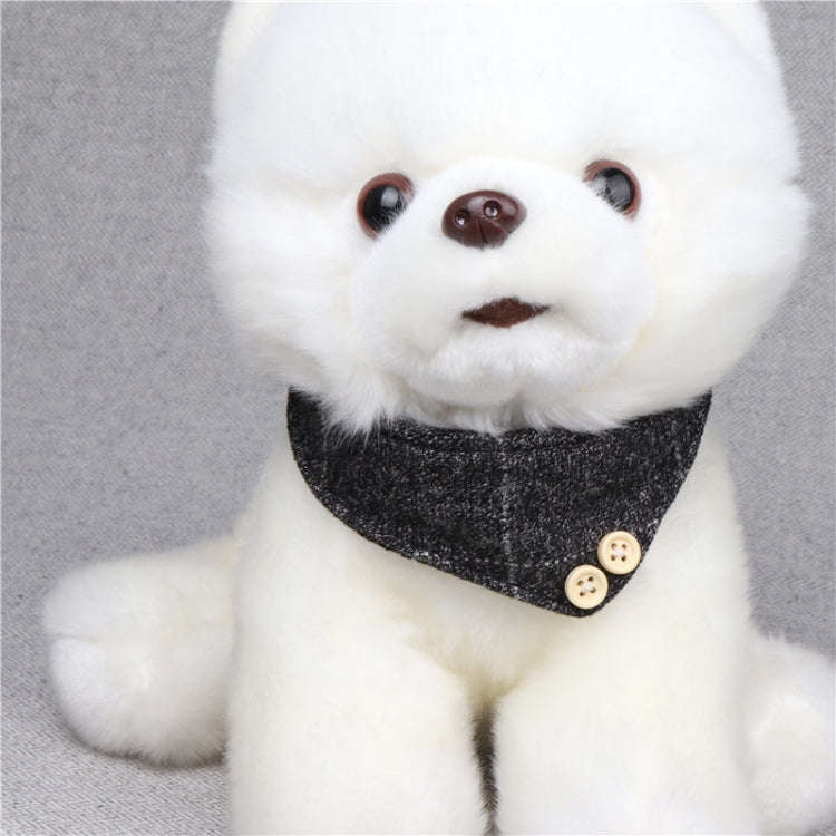 Dog Collars Pet PU Triangle Collars, Specification: 1.3x42cm(Gray)