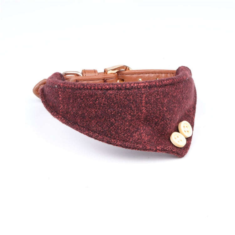 Dog Collars Pet PU Triangle Collars, Specification: 1.5x47cm(Red)