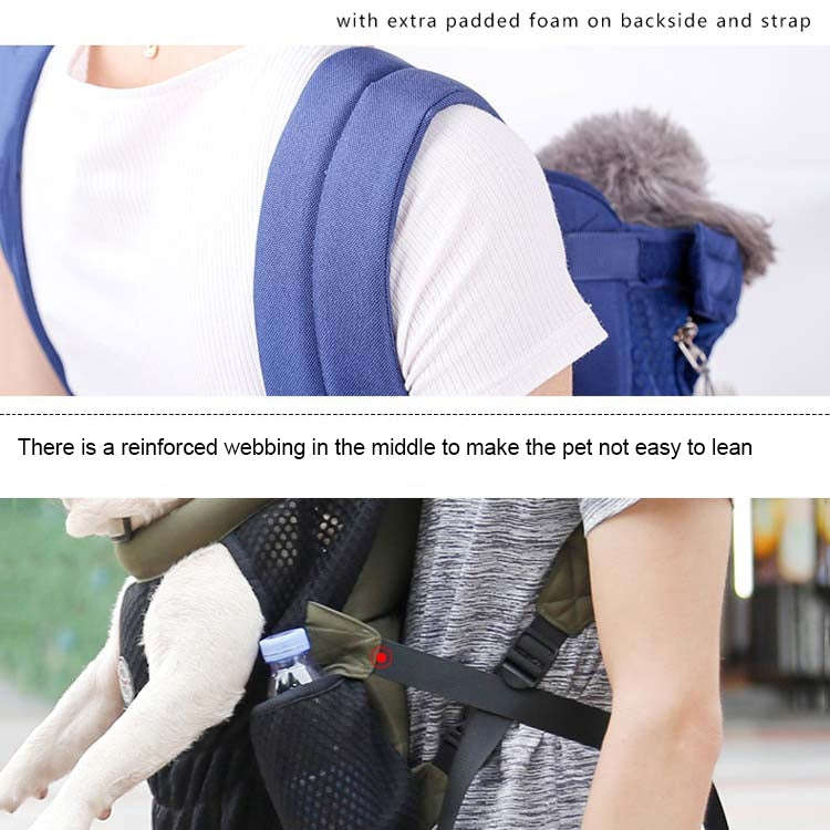 Doglemi Pet Outing Backpack Dog Shoulder Chest Bag Breathable Mesh Dog Cat Bag, Size:M(Blue)