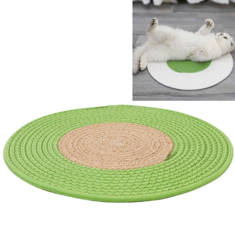 Pet Cat Litter Cotton Thread Woven Cat Grinding Claw Mattress Cool Cat Scratching Blanket(Brown)