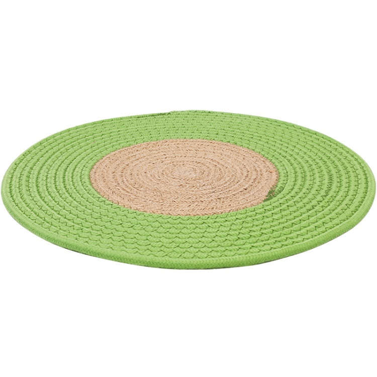 Pet Cat Litter Cotton Thread Woven Cat Grinding Claw Mattress Cool Cat Scratching Blanket(Brown)