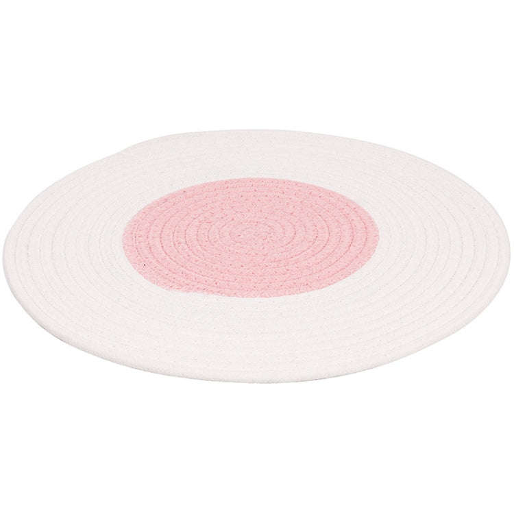 Pet Cat Litter Cotton Thread Woven Cat Grinding Claw Mattress Cool Cat Scratching Blanket(Pink)