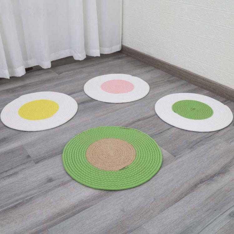 Pet Cat Litter Cotton Thread Woven Cat Grinding Claw Mattress Cool Cat Scratching Blanket(Brown)