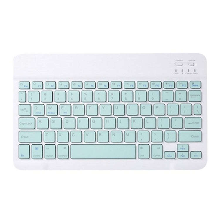 Universal Ultra-Thin Portable Bluetooth Keyboard For Tablet Phones, Size:7 inch(Green Keyboard)