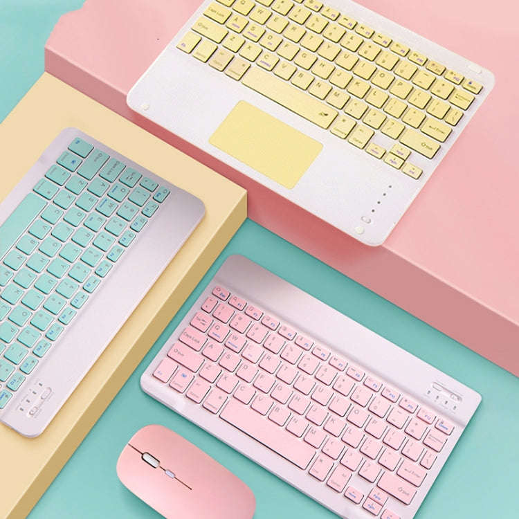 Universal Ultra-Thin Portable Bluetooth Keyboard For Tablet Phones, Size:7 inch(White Keyboard)