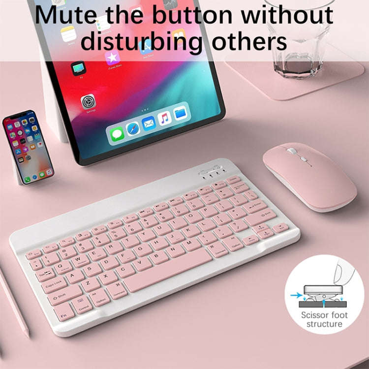 Universal Ultra-Thin Portable Bluetooth Keyboard For Tablet Phones, Size:7 inch(White Keyboard)