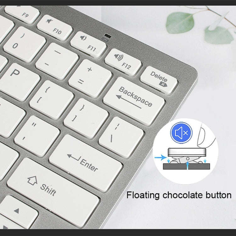 X5 Ultra-thin Mini Wireless Bluetooth Keyboard, Support Win / Android / IOS System(Silver)