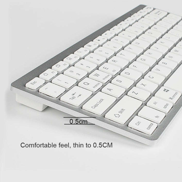 X5 Ultra-thin Mini Wireless Bluetooth Keyboard, Support Win / Android / IOS System(Silver)