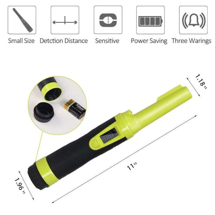 HS-10 Handheld Waterproof Metal Detector LCD Display Metal Positioning Rod(Orange)