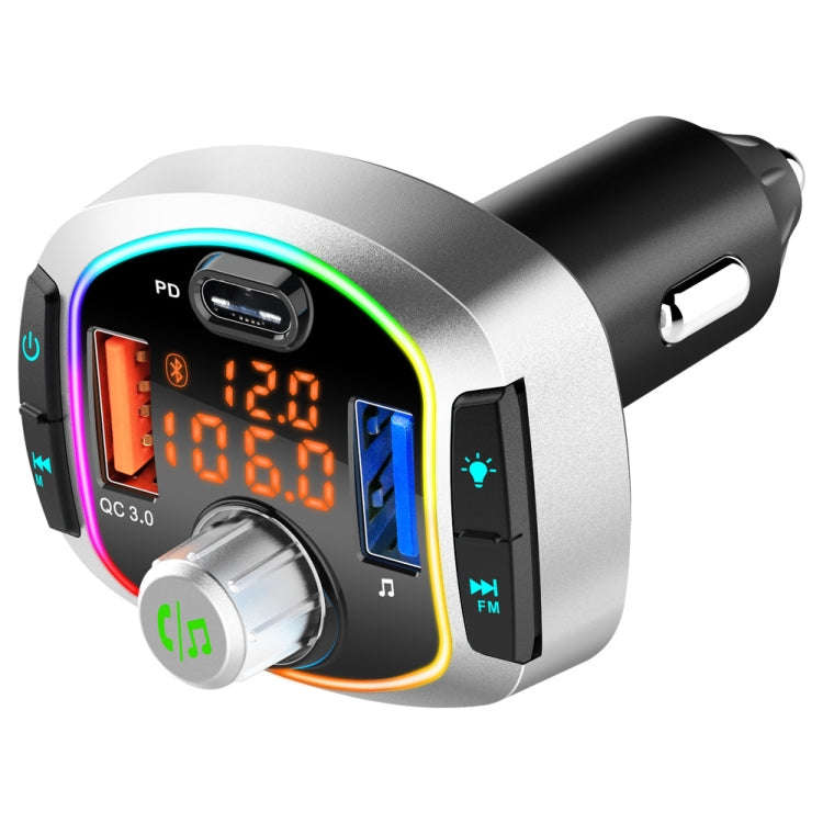 BC63 Colorful Car Card MP3 Player Multifunctional Bluetooth Receiver U Disk Charger Car Cigarette...