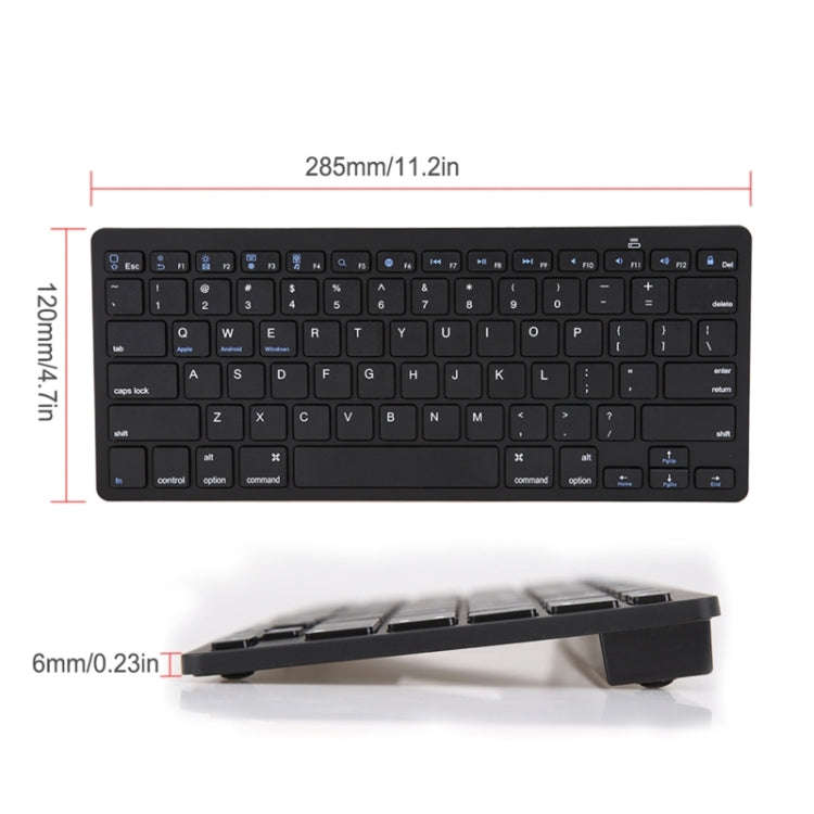 X5 Ultra-Thin Mini Wireless Keyboard + Wireless Mouse Set, Support Win / Android / IOS System(Black)