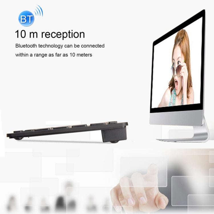 X5 Ultra-Thin Mini Wireless Keyboard + Wireless Mouse Set, Support Win / Android / IOS System(Black)