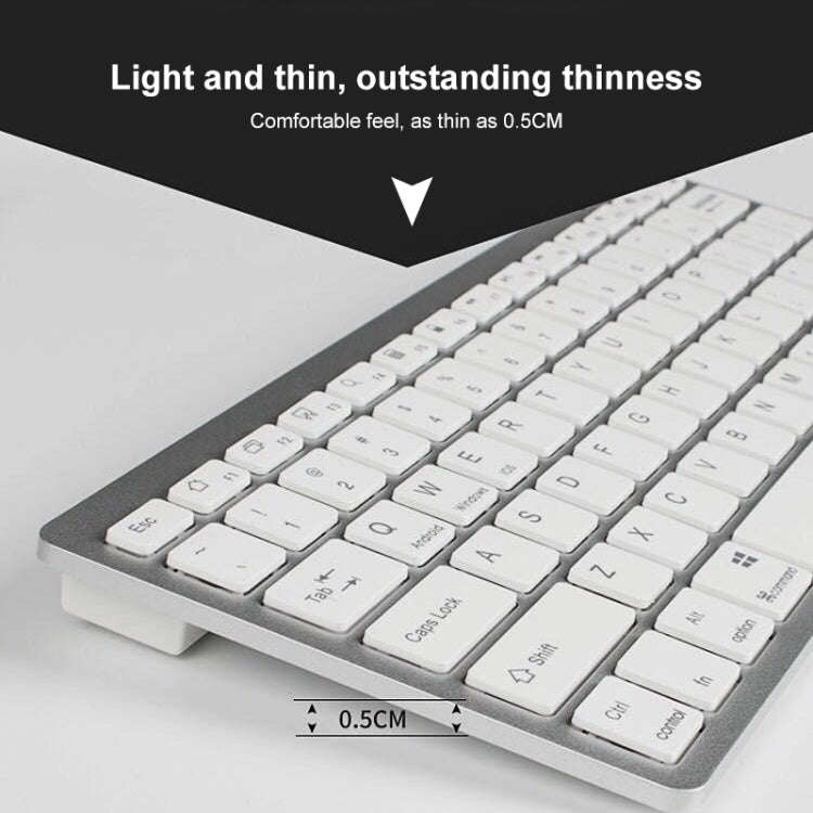 X5 Ultra-Thin Mini Wireless Keyboard + Wireless Mouse Set, Support Win / Android / IOS System(Black)