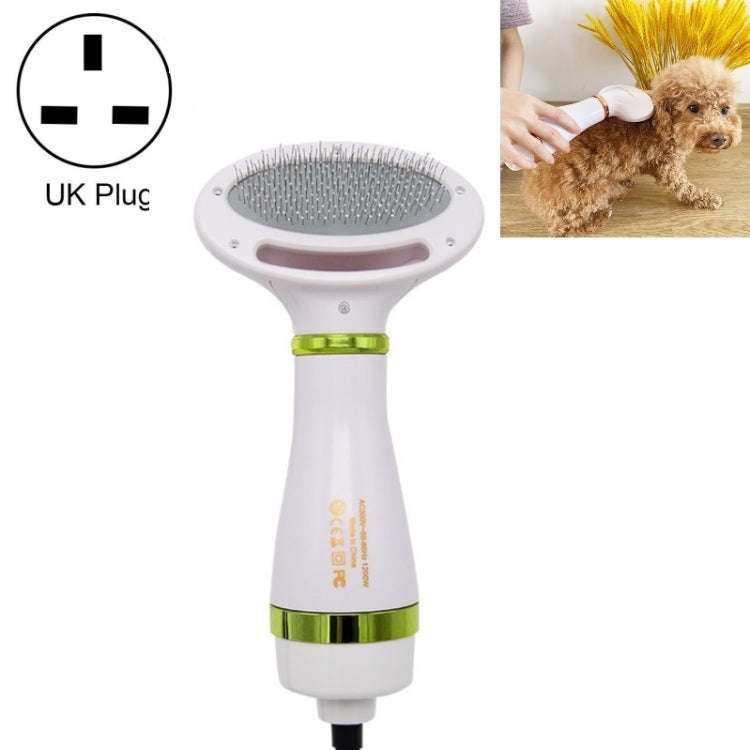 Pet Hair Dryer Cat & Dog Cleaning Electric Comb, Specification:UK Plug(Green)
