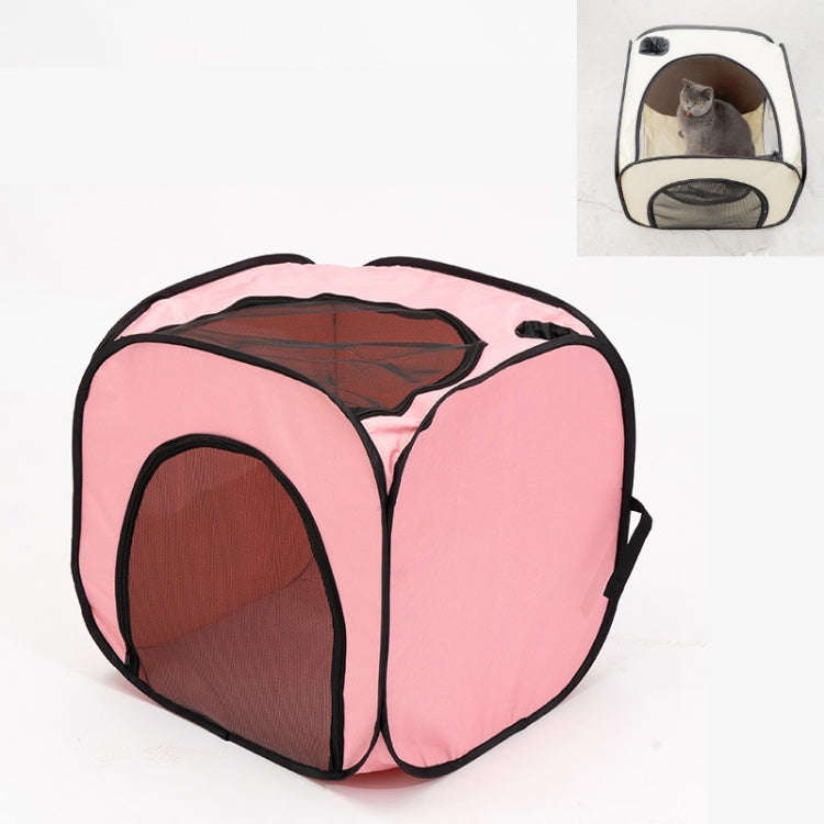 Pet Hair Drying Box Foldable Pet Dry Room Pet Hair Dryer Cage(Pink)