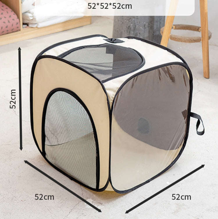 Pet Hair Drying Box Foldable Pet Dry Room Pet Hair Dryer Cage(Lemon Yellow)
