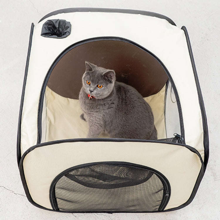 Pet Hair Drying Box Foldable Pet Dry Room Pet Hair Dryer Cage(Lemon Yellow)