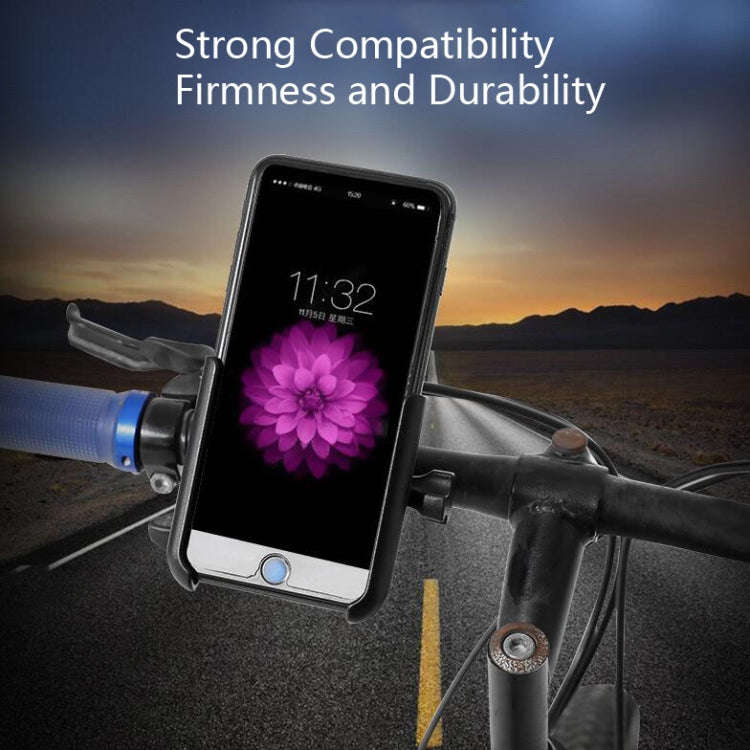 BENGGUO Bicycle Aluminum Alloy Mobile Phone Holder Electric Motorcycle Anti-Vibration Navigation ...