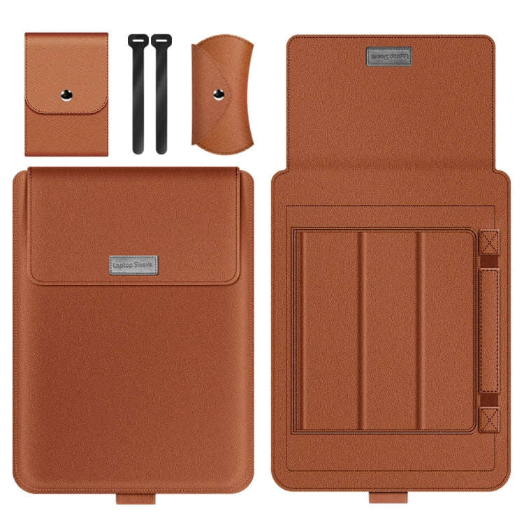 A2 4 in 1 Computer Bracket Liner Bag Storage Bag, Size:13/14 inch(Brown)