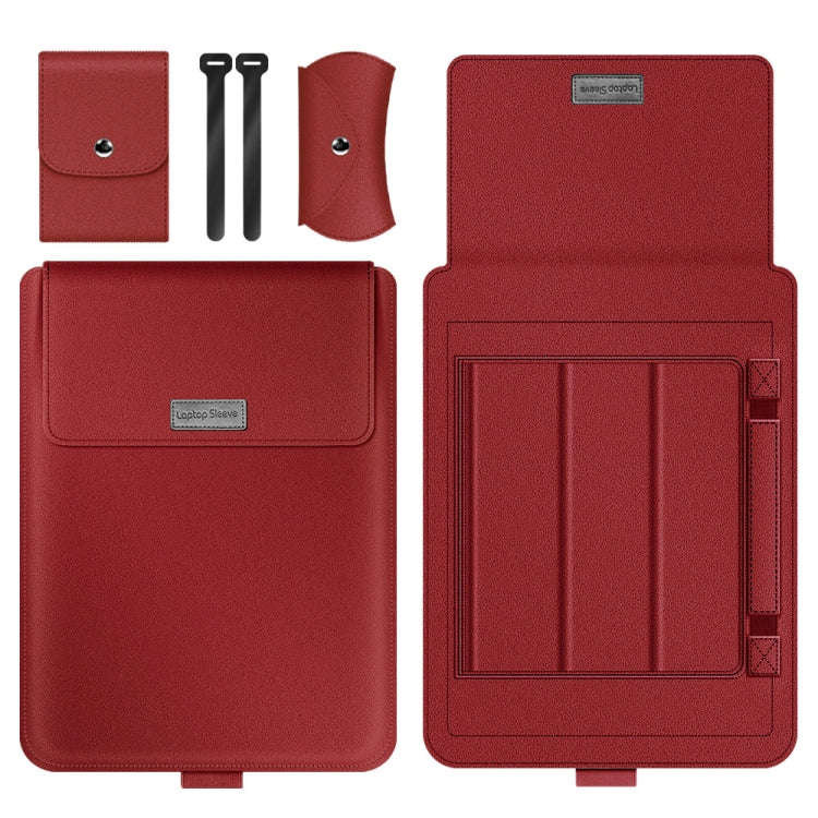 A2 4 in 1 Computer Bracket Liner Bag Storage Bag, Size:13/14 inch(Red)