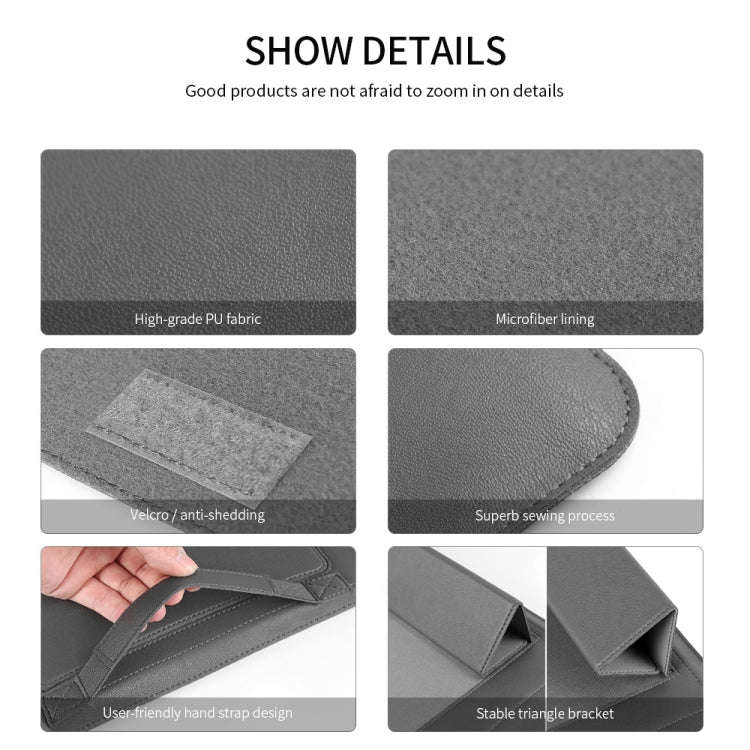 A2 4 in 1 Computer Bracket Liner Bag Storage Bag, Size:15 inch(Gray)