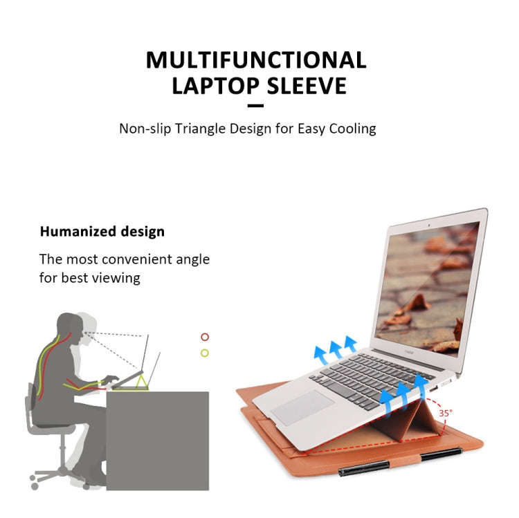 A2 4 in 1 Computer Bracket Liner Bag Storage Bag, Size:15 inch(Gray)