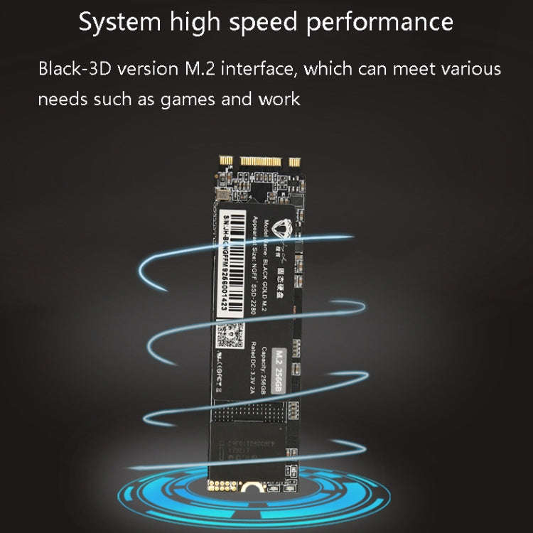 JingHai M.2 NGFF SSD Notebook Desktop Solid State Drive, Capacity:256GB