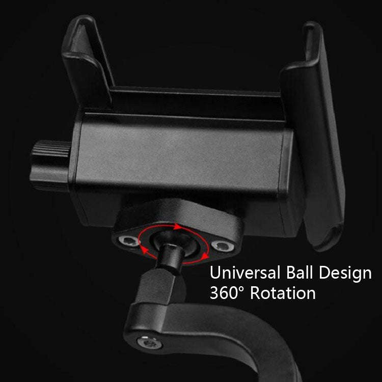 CYCLINGBOX Aluminum Alloy Mobile Phone Holder Bicycle Riding Takeaway Rotatable Metal Mobile Phon...