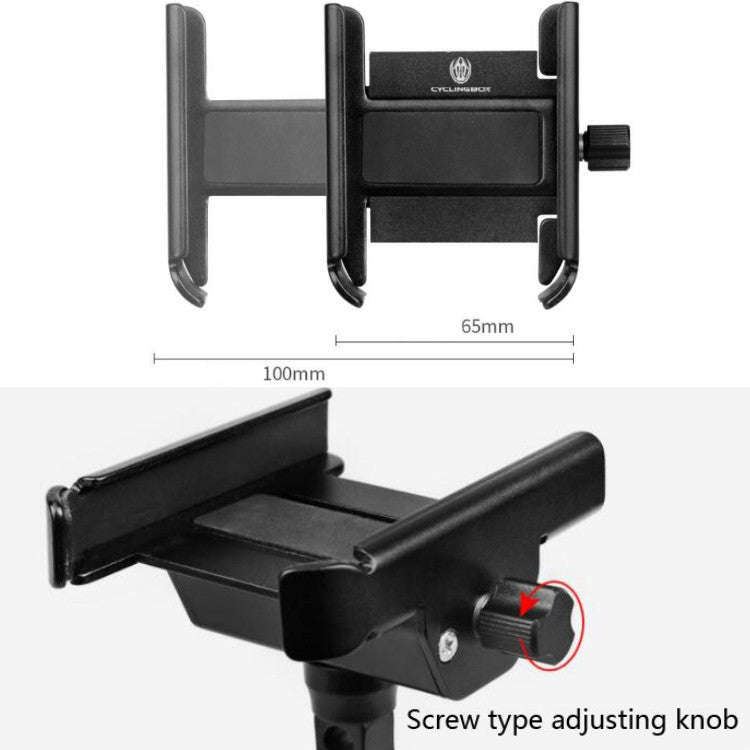 CYCLINGBOX Aluminum Alloy Mobile Phone Holder Bicycle Riding Takeaway Rotatable Metal Mobile Phon...