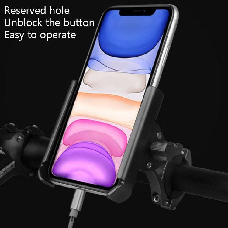 CYCLINGBOX Aluminum Alloy Mobile Phone Holder Bicycle Riding Takeaway Rotatable Metal Mobile Phon...