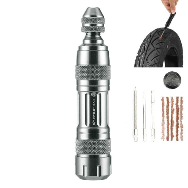 CYCLINGBOX Mountain Bike Vacuum Aluminum Alloy Tire Repair Tool Bicycle Repair Integrated Storage...