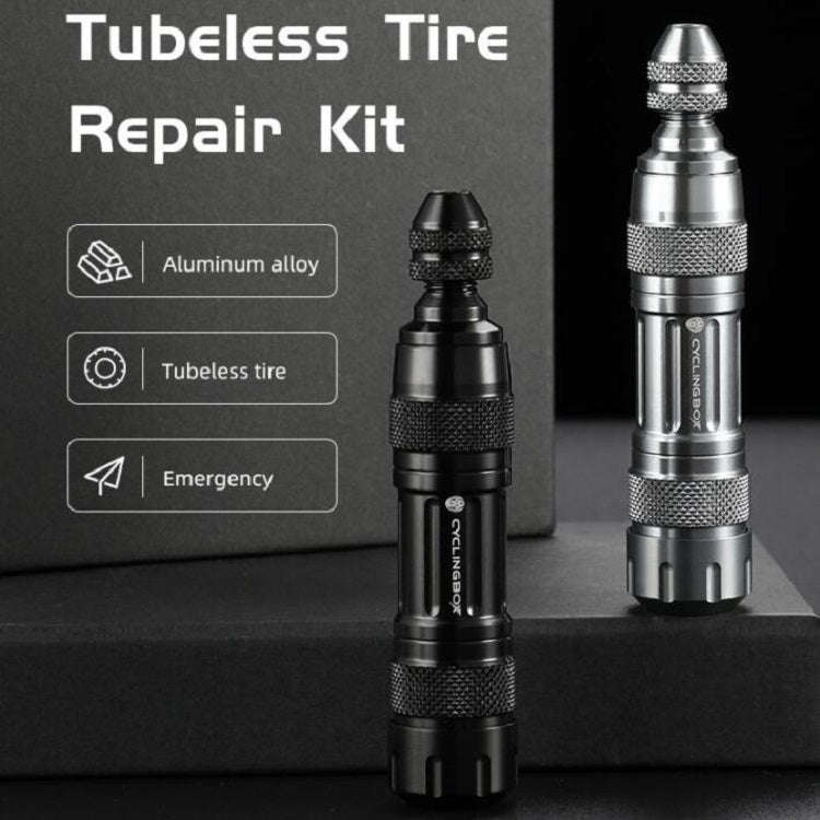 CYCLINGBOX Mountain Bike Vacuum Aluminum Alloy Tire Repair Tool Bicycle Repair Integrated Storage...