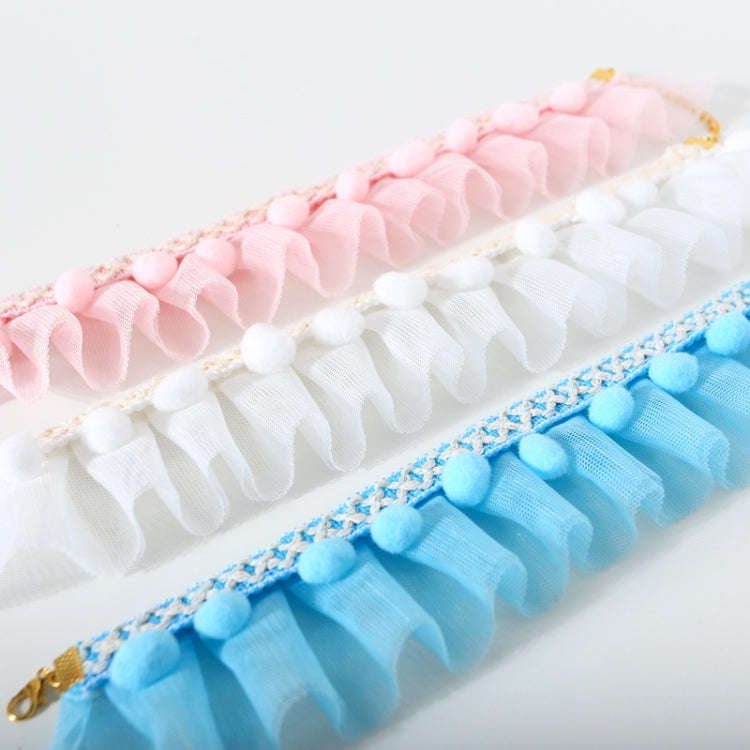 Lace Pet Adjustable Collar Cat Dog Photo Accessories, Size:S 20-25cm(Blue)