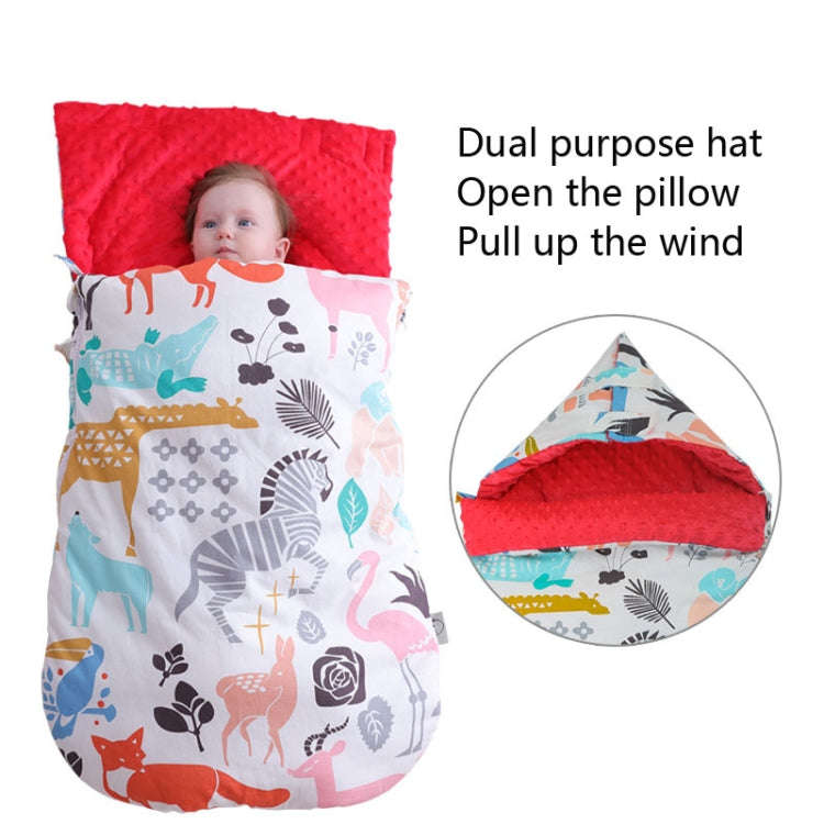 Baby Cotton Anti-Shock Autumn And Winter Thickening Dual-Use Newborn Quilt Baby Peas Blanket Slee...