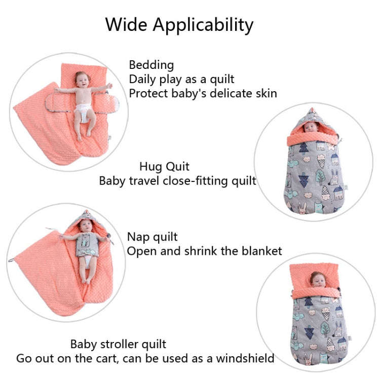 Baby Cotton Anti-Shock Autumn And Winter Thickening Dual-Use Newborn Quilt Baby Peas Blanket Slee...