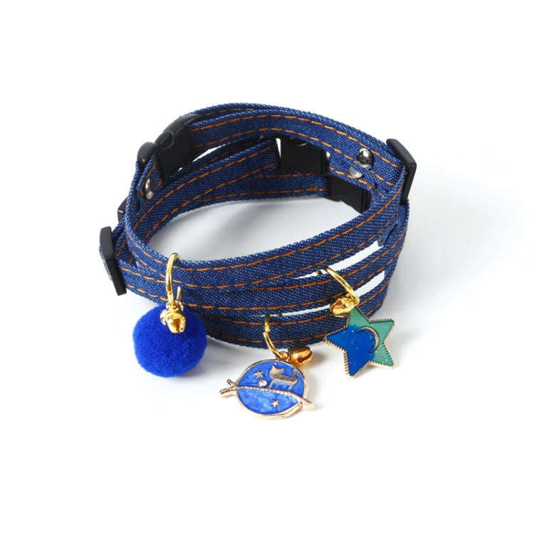 Pet Cowboy Cat Dog Collar With Bell Pet Accessories, Size:S 16-32cm, Style:Cat