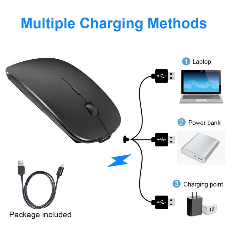 iMICE  E-1300 4 Keys 1600DPI Luminous Wireless Silent Desktop Notebook Mini Mouse, Style:Dual-mod...