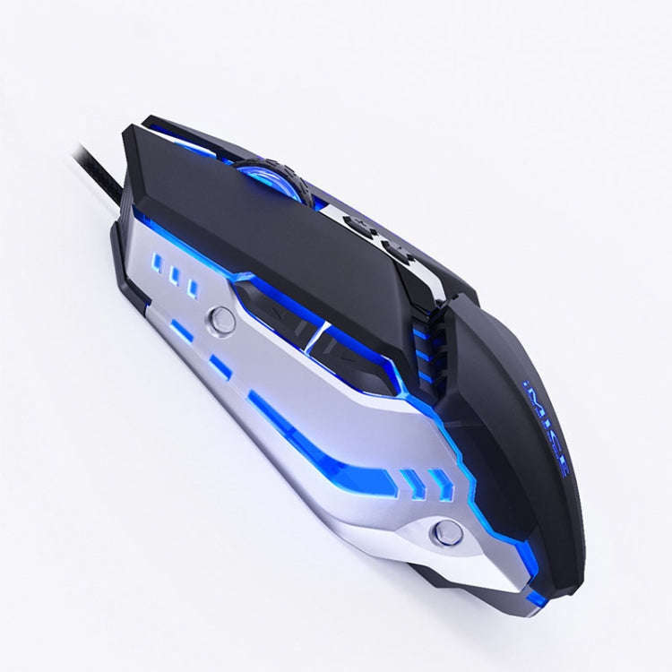 iMICE T80 7 Keys 3200 DPI Macro Programming Mechanical Gaming Wired Mouse, Cable Length: 1.8m(Sil...
