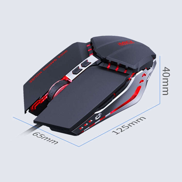 iMICE T80 7 Keys 3200 DPI Macro Programming Mechanical Gaming Wired Mouse, Cable Length: 1.8m(Sil...