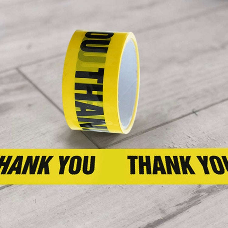 Floor Warning Social Distance Tape Waterproof & Wear-Resistant Marking Warning Tape(Thank you)