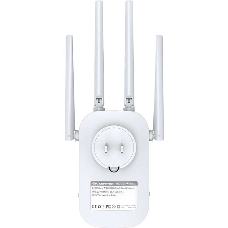 COMFAST CF-WR758AC Dual Frequency 1200Mbps Wireless Repeater 5.8G WIFI Signal Amplifier, UK Plug